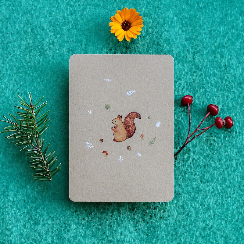Postkarte Eichhörnchen (Kraftpapier Edition) – Bild 2