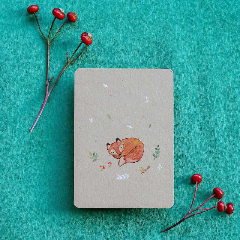 Postkarte Fuchs (Kraftpapier Edition) – Bild 2