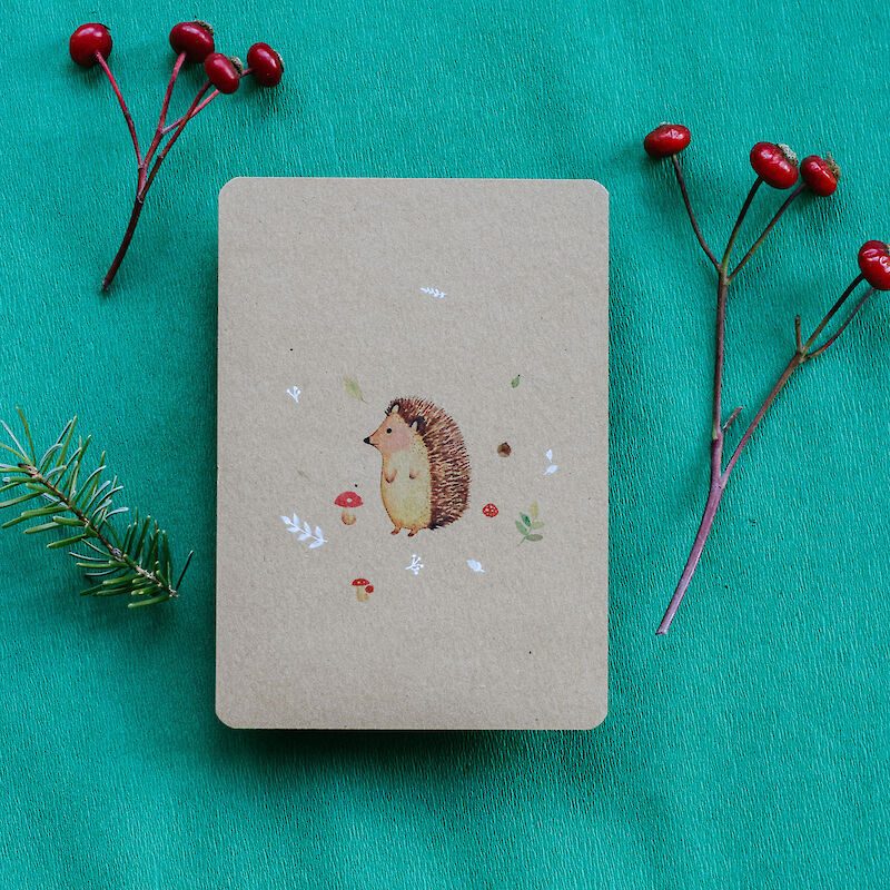 Postkarte Igel (Kraftpapier Edition) – Bild 2