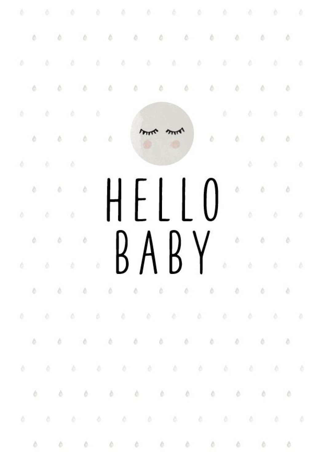 Postkarte Hello Baby