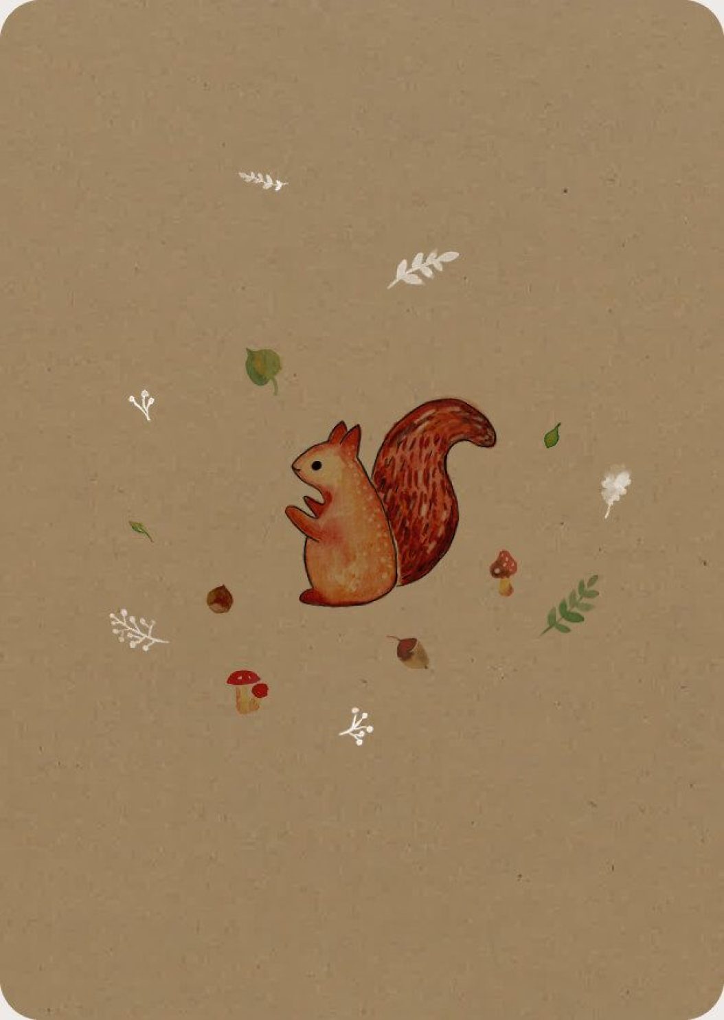 Postkarte Eichhörnchen (Kraftpapier Edition)