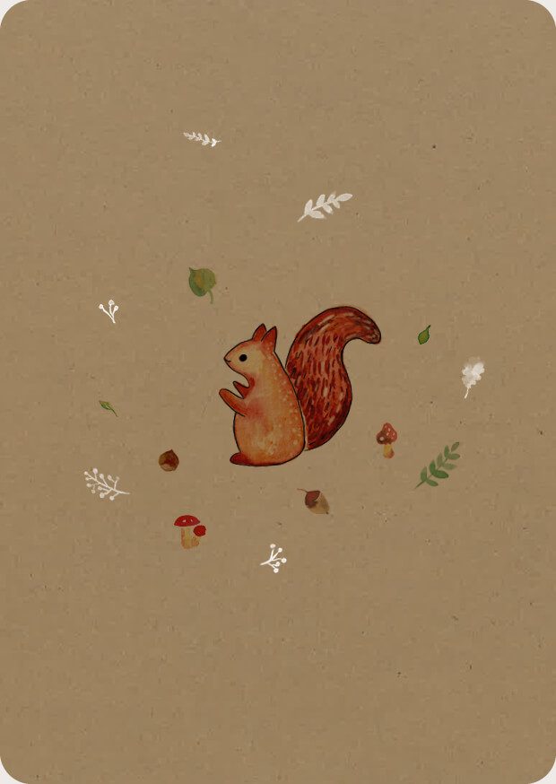 Postkarte Eichhörnchen (Kraftpapier Edition)