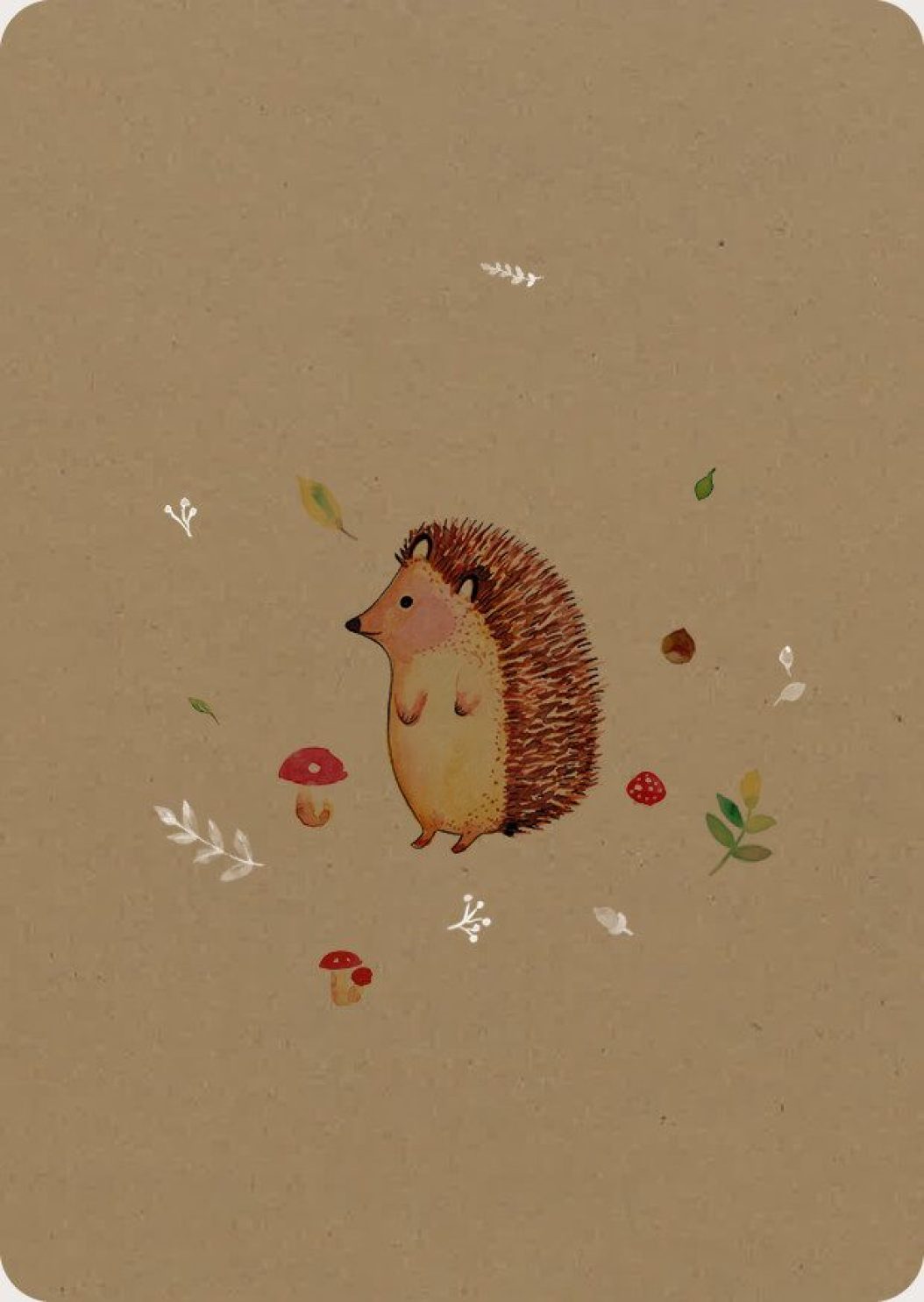 Postkarte Igel (Kraftpapier Edition)